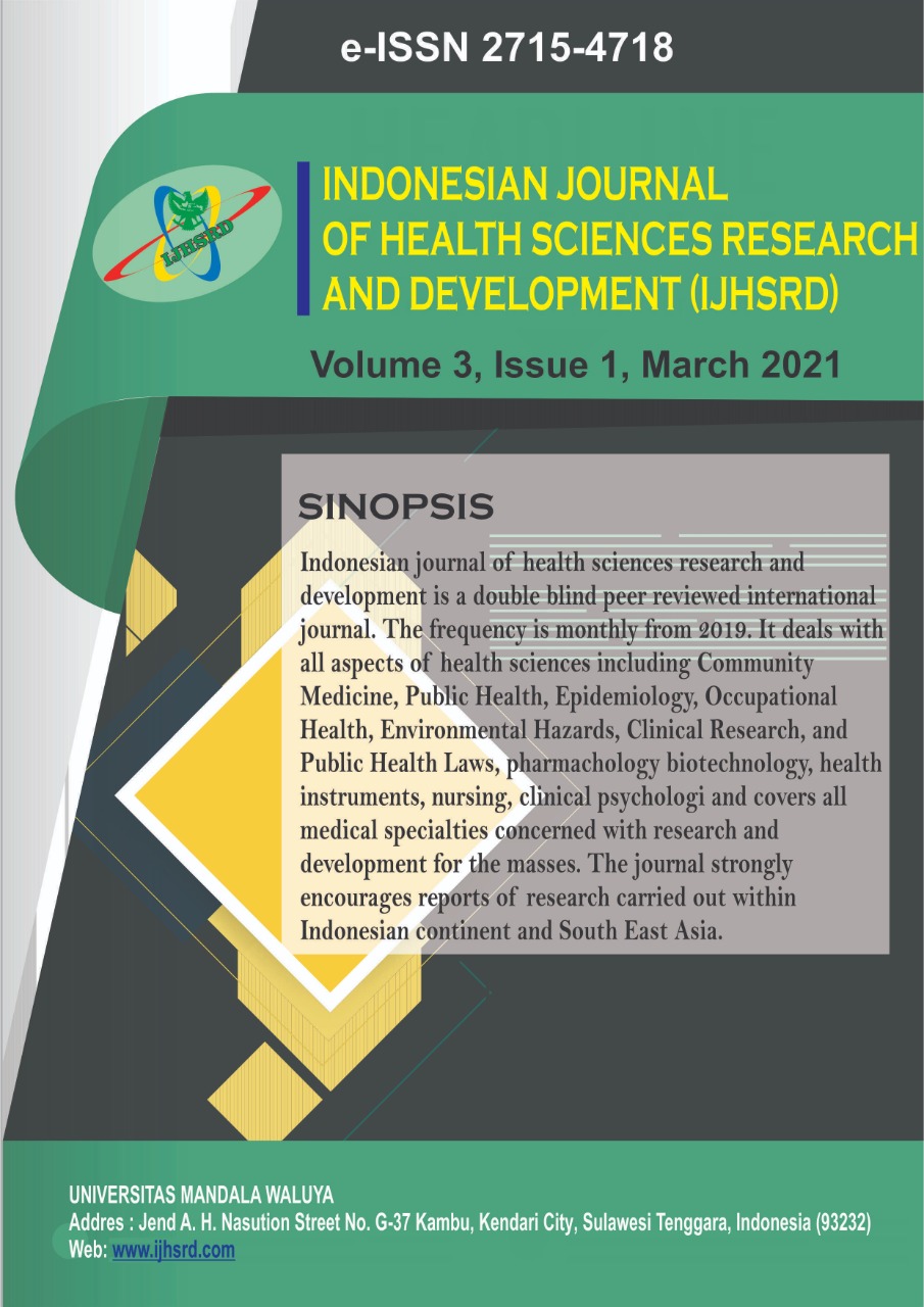 INDONESIAN JOURNAL OF HEALTH SCIENCES RESEARCH AND DEVELOPMENT (IJHSRD)